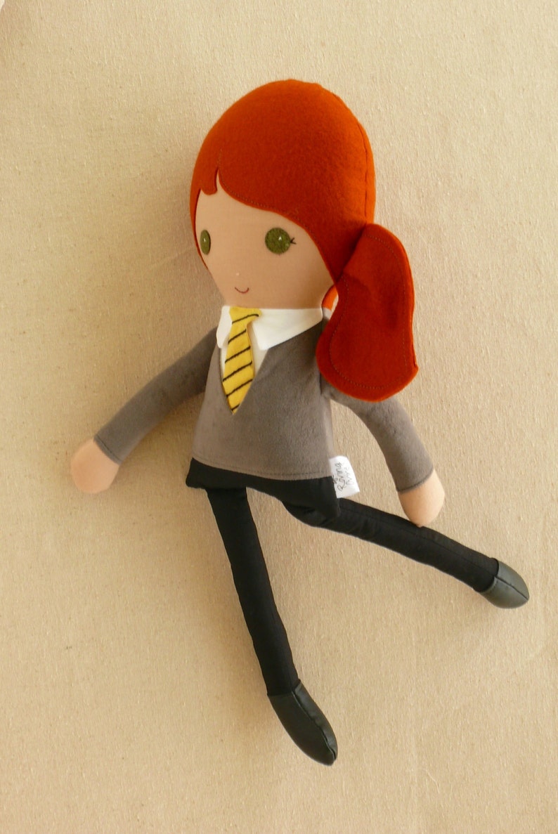Reserved for Christine Fabric Doll Rag Doll Red Haired Girl Etsy