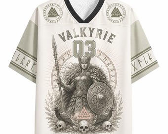 Walküre Krieger Trikot 03, Viking Norse Mythology Football Shirt, Benutzerdefinierte Unisex Sport Geschenk