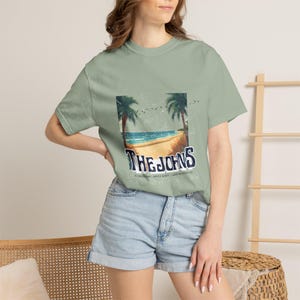 Personalized Family Beach Vacation T-Shirt, Custom Coastal Reunion Tee, Vintage Palm Tree Summer Shirt