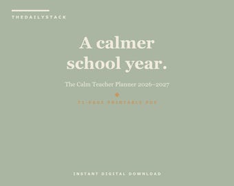 Planificador para docentes 2026-2027 imprimible / Planificador académico con fechas, semanal y mensual, lista de lecciones, notas para suplentes / Descarga digital