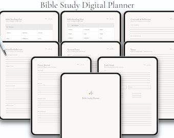 Bibelstudien-Digitalplaner | Glaube für iPad | Schrift | Christliche GoodNotes | Digitales Gebetstagebuch