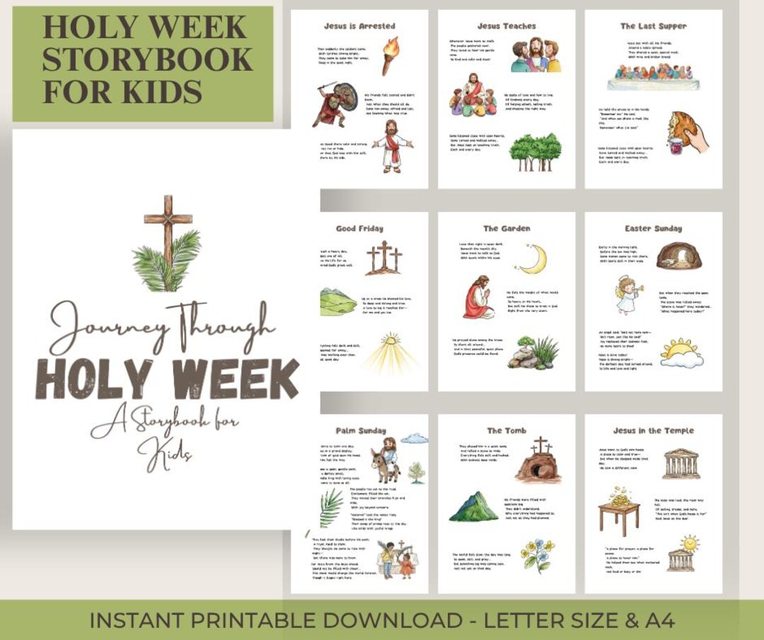 Holy Week Storybook for Kids | Christian Easter Story PDF - Etsy