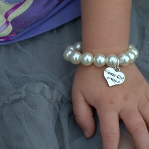 Flower Girl Bracelet, Flower Girl Gift, Flower Girl Jewelry, Pearl Bracelet, Flower Girl, Wedding Jewelry, Ivory,  Wedding Bracelet