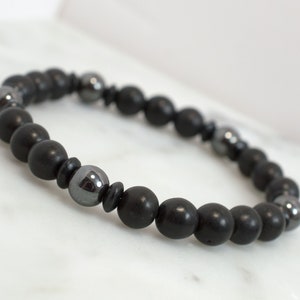 Black Beaded Bracelet, Mens Bracelet, Beaded Bracelet, Black Turquoise Bracelet, Mens Jewelry, Bracelet for Men, Black Bracelet, Mens Beaded
