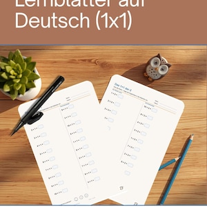 1×1 Einmaleins Arbeitsblätter PDF | Malreihen Grundschule | Mathe 2. Klasse Printable | Mit Lösungsblatt