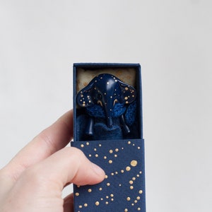 Miniature starry blue elephant toy image 1