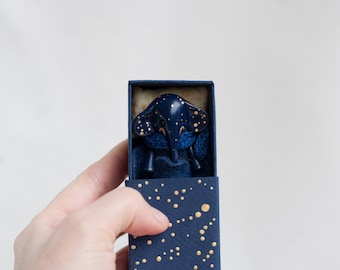 Miniature starry blue elephant toy