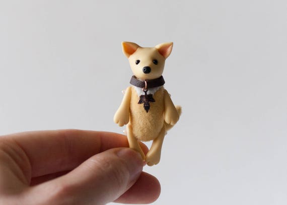 1:6 Dollhouse Miniature Mini Chihuahua Dog Model Doll's House Decor Kid's  Toys