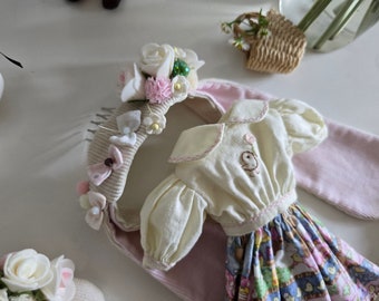 Bunny Blythe outfit headband blouse bird chicken kawaii skirt sizes 1:6