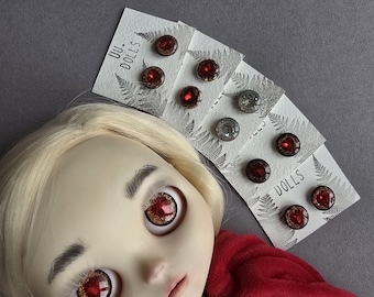 eyes chips neo Blythe red heart gold fantasy