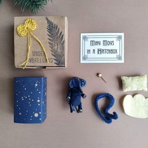 Miniature starry blue elephant toy image 6