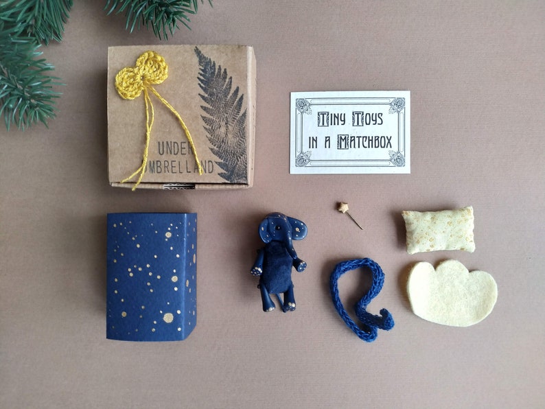 Miniature starry blue elephant toy image 6