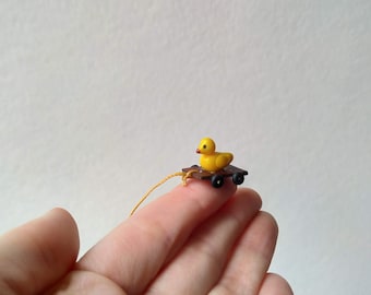 Miniature duck pull toy Prop pet BJD Pukifee Blythe doll