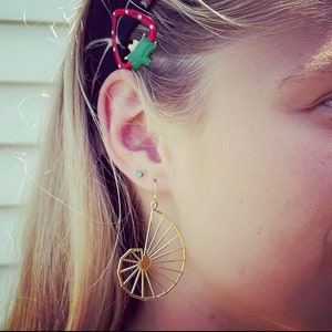 Gold Nautilus Earrings