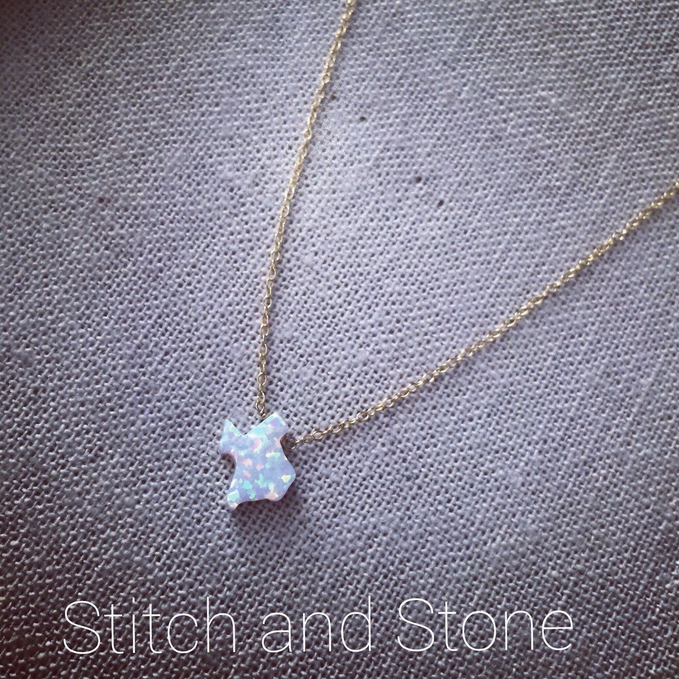 Opal State Necklace // Opal Texas Necklace // Opal California Necklac…
