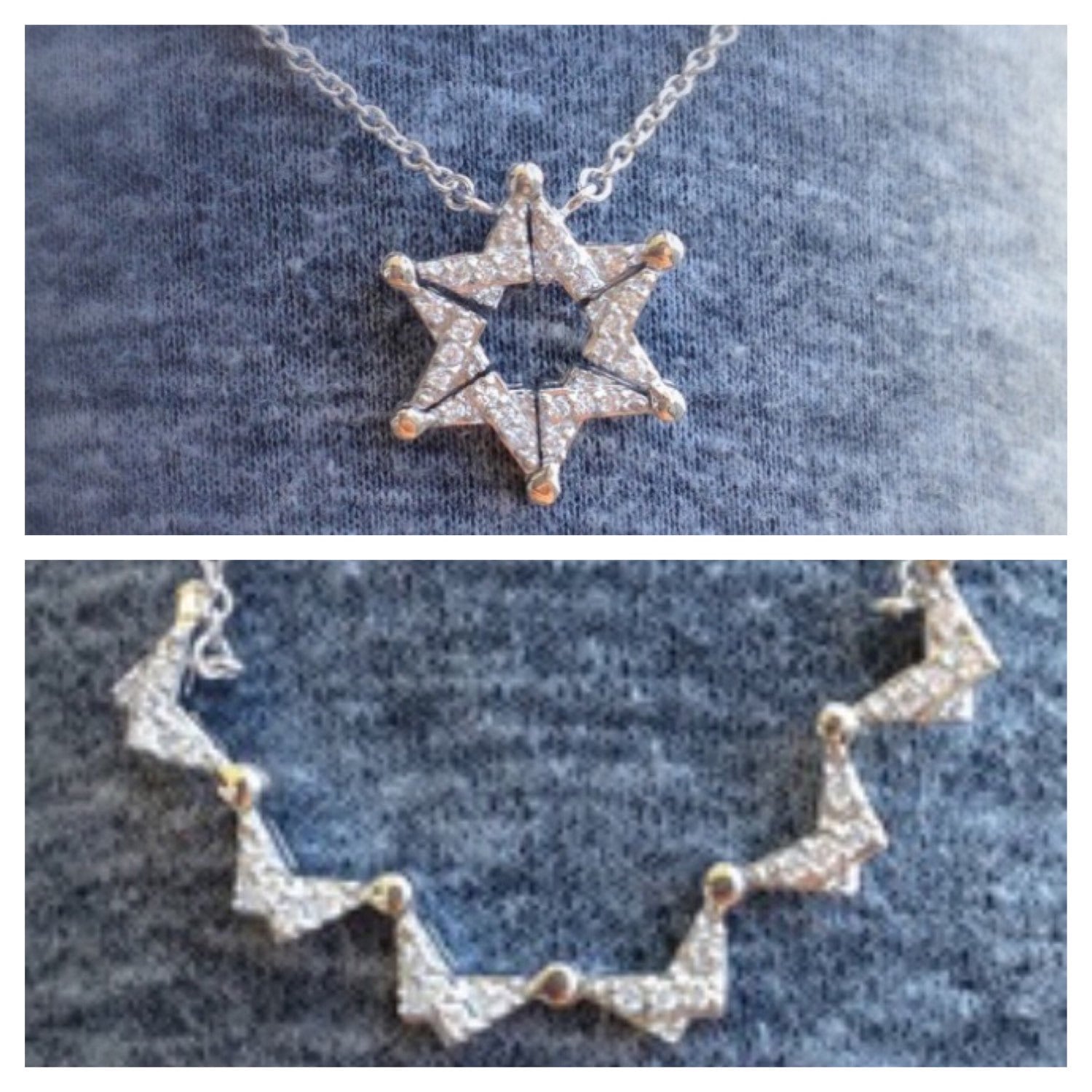 Butterfly star of david necklace sale