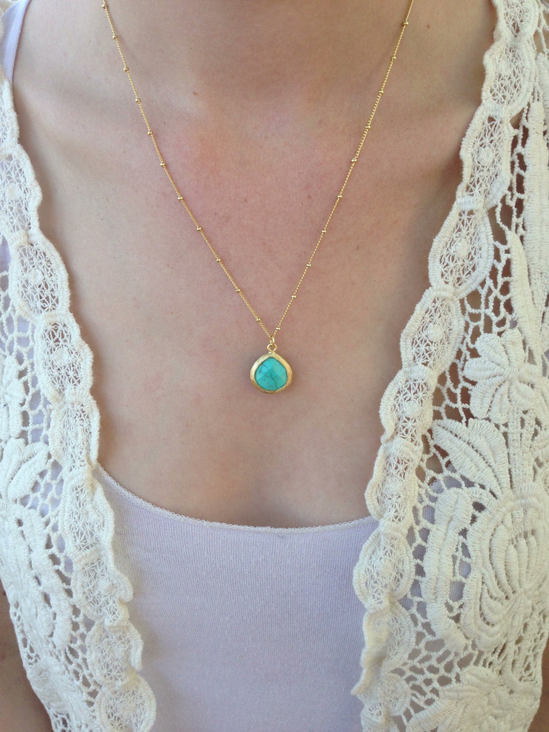 [ KIRSH ]★GEMSTONE BEAD DROP NECKLACE WEB_ALT_SC55024104_57e41b7f-