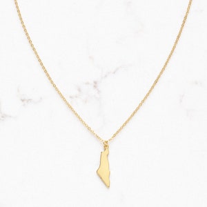 Petit collier Israël en argent sterling ou en vermeil