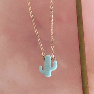 Opal Cactus Necklace - Saguaro Necklace - Bridesmaid Necklace
