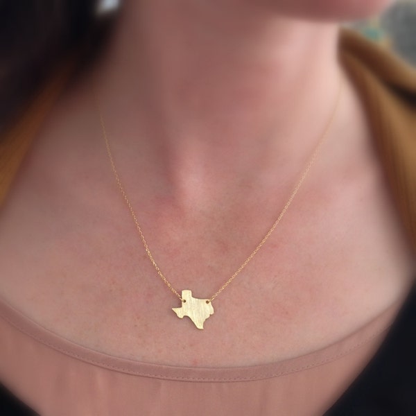 Gold or Silver Plated Texas Necklace