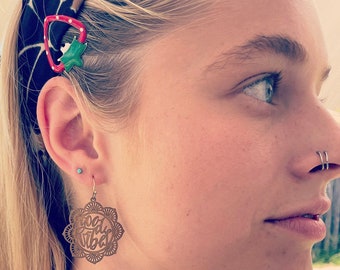 Good Vibes Brass Filigree Mandala Earrings