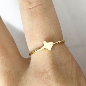 Tiny Texas Ring - Sterling Silver or Vermeil Bridesmaid Ring