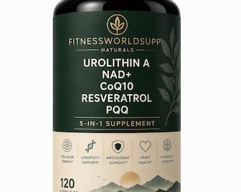 Urolitin A, NAD+, COQ10, RESERVATROL och PQQ. Starkast mitokondriellt tillskott för anti-aging och cellulär energi.