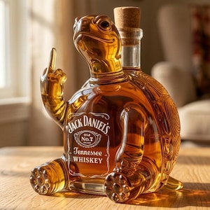 Bouteille de whisky tortue : carafe à liqueur créative de 320 ml pour bar à domicile, cadeau idéal pour les mélomanes