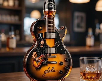 Whiskykaraffe in Gitarrenform mit Slash-Effekt – Geschenk für Musikliebhaber – Rockbar-Dekoration – Bourbonflasche – Einzigartige Spirituosenflasche