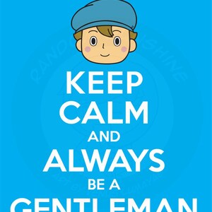 Professor Layton | Luke Triton Keep Calm Impressão de arte digital Cartão postal 4x6 Impressão motivacional