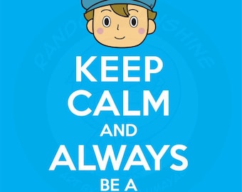 Professor Layton | Luke Triton Keep Calm Digital Art Print Postcard 4x6 Motivational Print