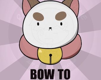 Bee and Puppycat | Bow to Me Digital Art Print Postcard 4x6 Parody Print