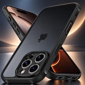 Funda para teléfono híbrida de estilo militar a prueba de golpes, cubierta protectora translúcida mate con diseño de armadura dura y suave.