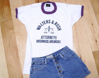 Purple Ringer Shirt Etsy