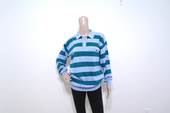 Vintage Striped Chemise Lacoste Sweater, 1970s Izo
