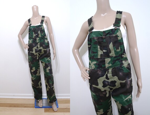 Vintage Camo Liberty Overalls, Bib Overalls, Distr