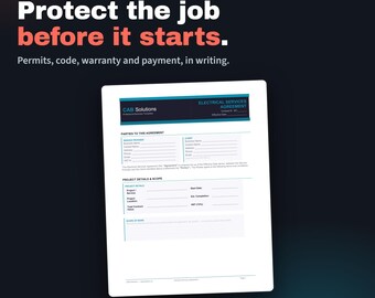 Electrical Services Agreement Template | Word Contract | Scope, Payment, Change Orders & Liability