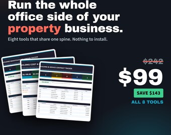 Property Maintenance Business Template Bundle | 8 Excel & Word Templates | Save 59%
