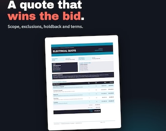 Construction Quote Template | Word | Scope, Exclusions, Holdback & Terms | HST Ready
