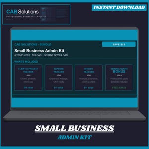 Small Business 2018 | 4 Excel-Vorlagen | Kunden Tracker + Spesen + Rechnung + Projekt