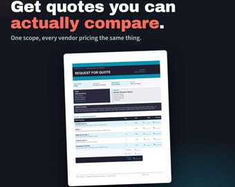 Property Management RFQ Template | Word | Request Vendor Quotes With A Defined Scope