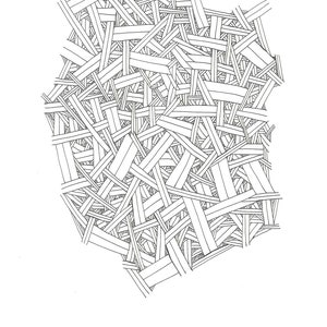 Gathering 2 - original ink and watercolor drawing