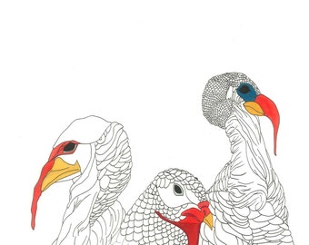 Turquie - dessin original d’encre et d’aquarelle, illustration