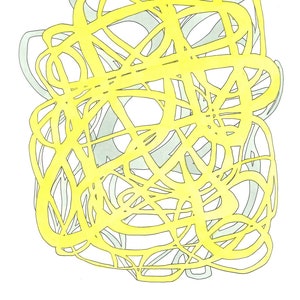 Tangle 2 - original ink and watercolor drawing, painting, illustration