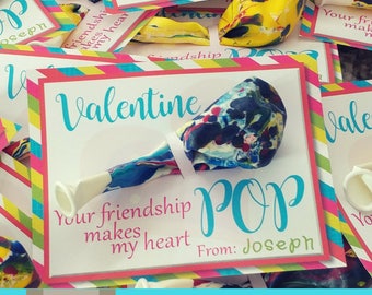 Balloon Valentine, Your friendship makes my heart pop