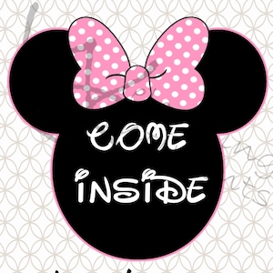 DIGITAL DOWNLOAD - Minnie Mouse Come Inside Its Fun Inside