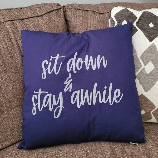 Sit Stay Pillows Etsy