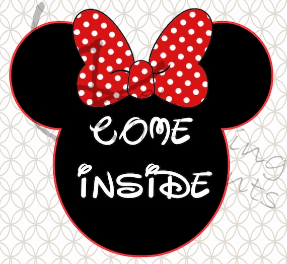 DIGITAL DOWNLOAD - Minnie Mouse Come Inside Its Fun Inside (Red) Il_570xn