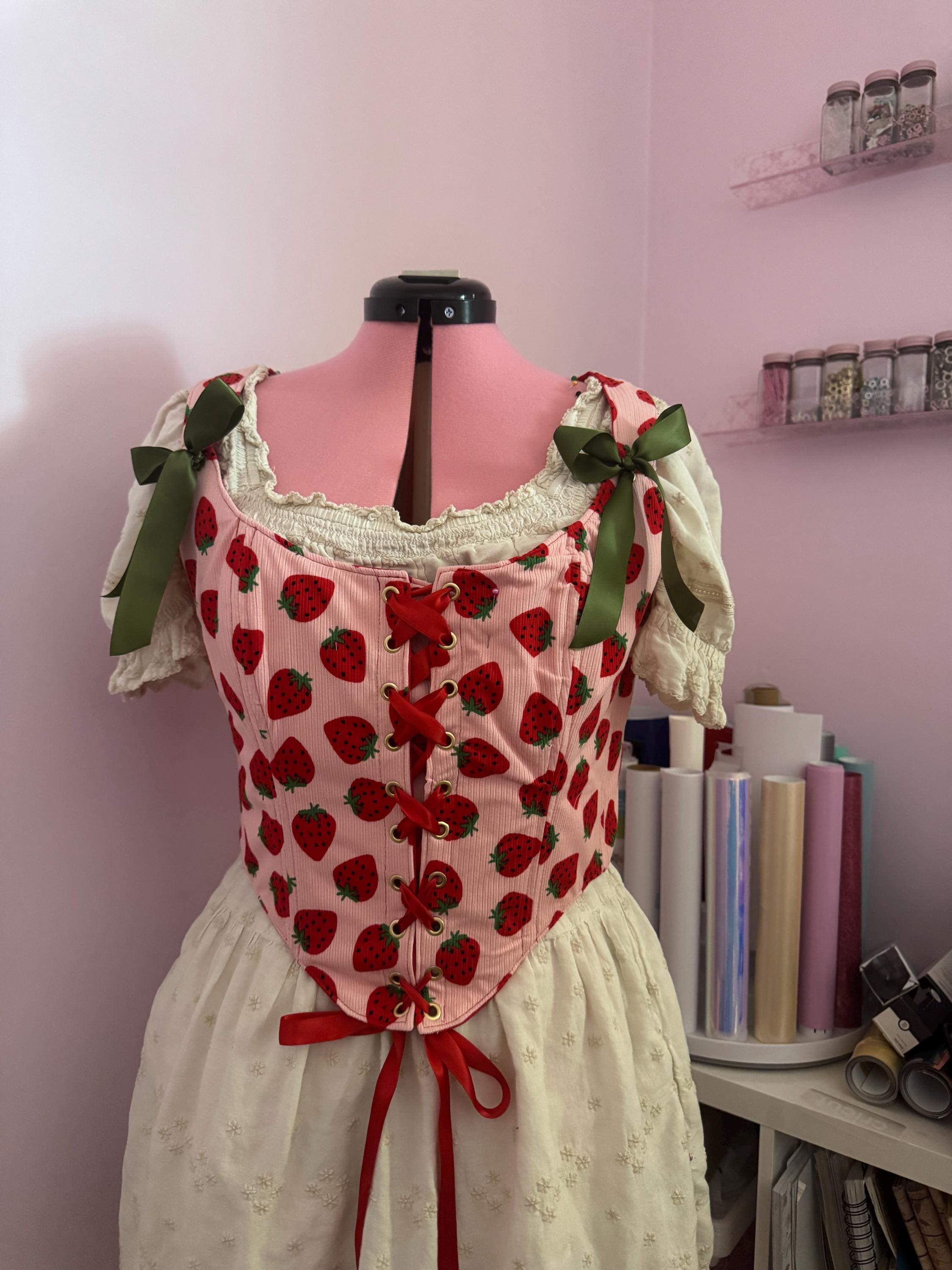 Strawberry Cottage Core Dress