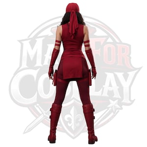 Elektra Costume, Marvel Assassin Cosplay, Ninja Warrior Outfit, Women Halloween Fancy Dress Combat Suit
